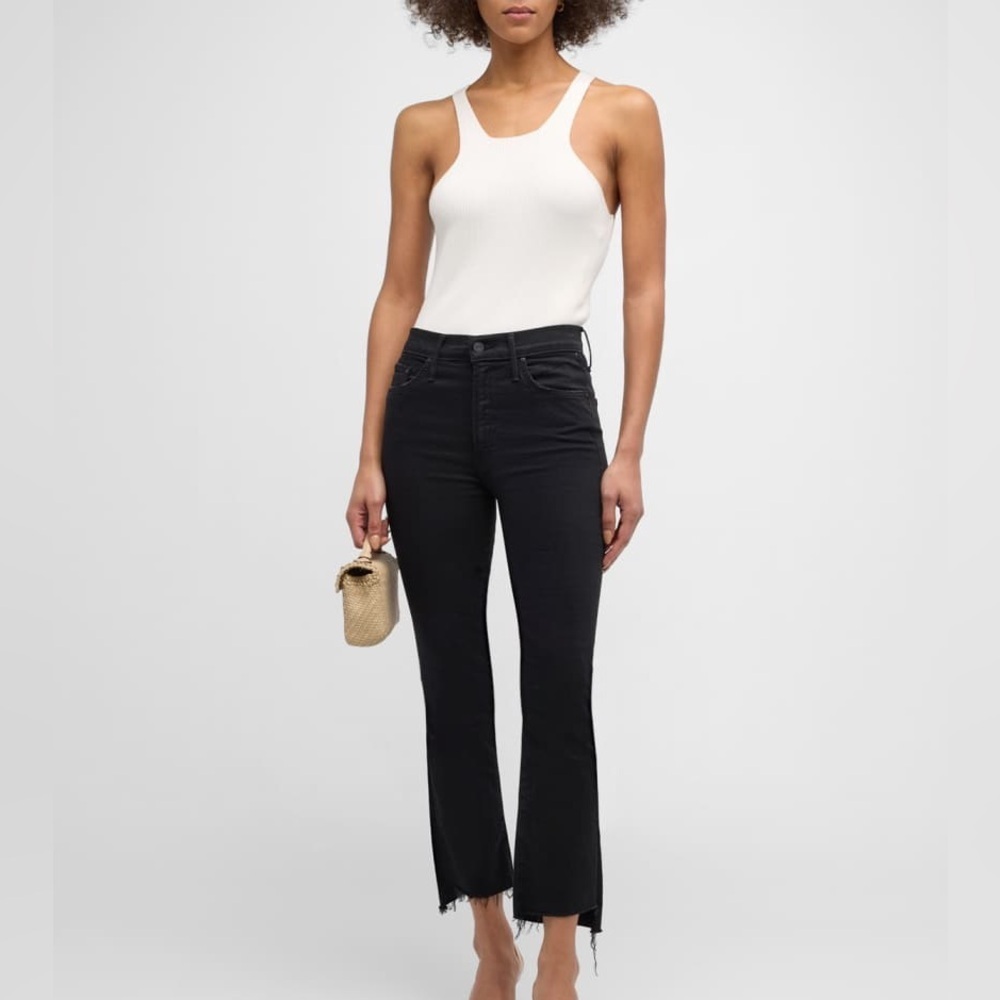 MOTHER Insider Crop Step Fray Not Guilty Black Jeans    Size: 29